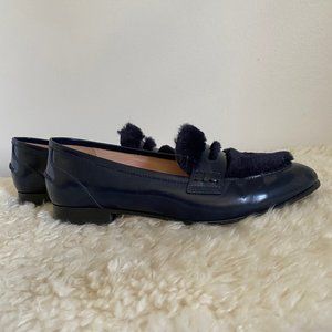 JCrew Blue Penny Loafers Size 7